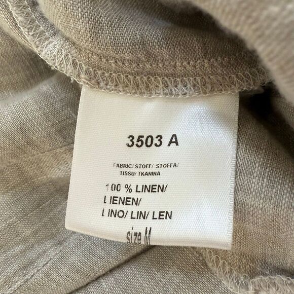 Yuvita Linen 100% Linen Wide Leg Cropped Pants Flax Color $100 M - Picture 7 of 8